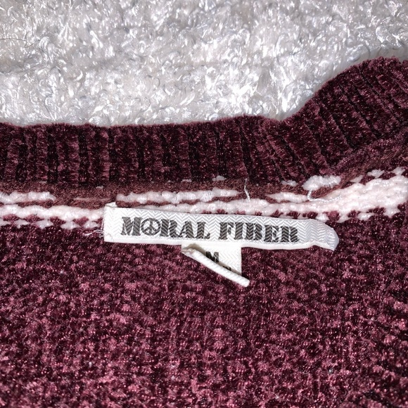 Purple and white striped sweater. - Picture 5 of 6